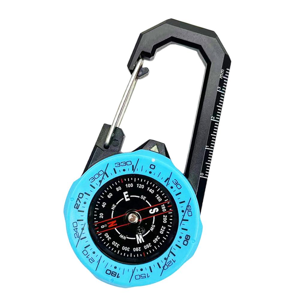 Водонепроницаемый карабин-компас, портативный, для активного отдыха, направляющий, маленький карманный компас, аксессуар для пешего туризма