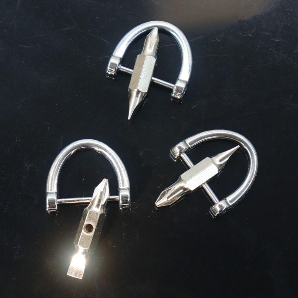 Multifunction Phillips Slotted Screwdriver Key Ring Screw Removal Tools Keychain Screwdriver