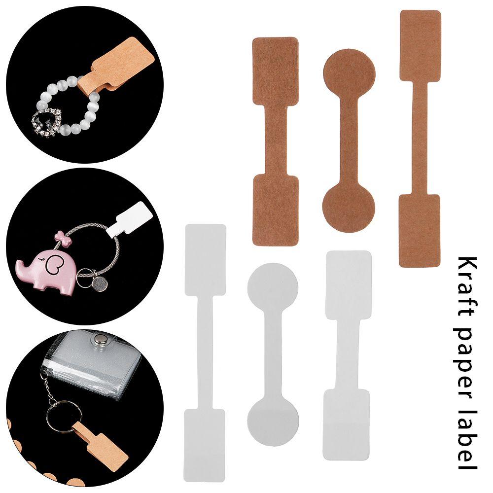 Paper Blank Card Self-adhesive Stickers Bracelet Hangtags Necklace Ring Tags Jewelry Price Labels