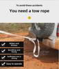 6-тонный внедорожный буксировочный трос: 5-метровый прочный нейлоновый трос для тяги и спасения с крюком для самостоятельных туров