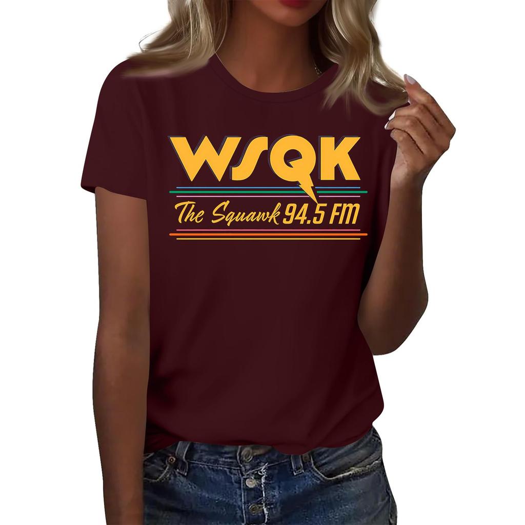 Женская модная и повседневная футболка с длинным рукавом и принтом, с коротким рукавом