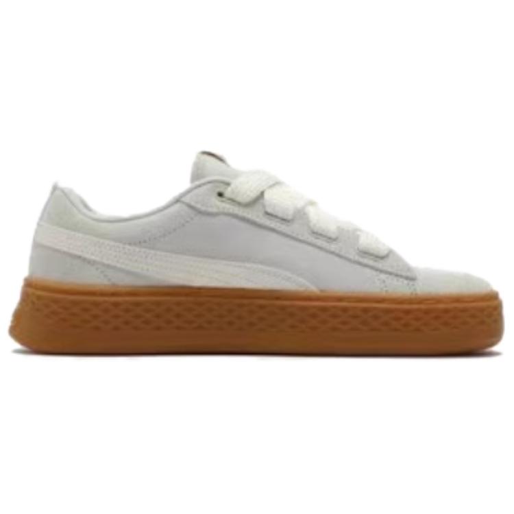 Puma Smash Platform Widelace Casual Low-Top Sneakers Women Sneakers Off-White 404158-01