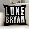 popular singer Luke Bryan Cushion Cover Soft  EasyWash Pillow Case  Versatile for Couch Bed Travel and Office