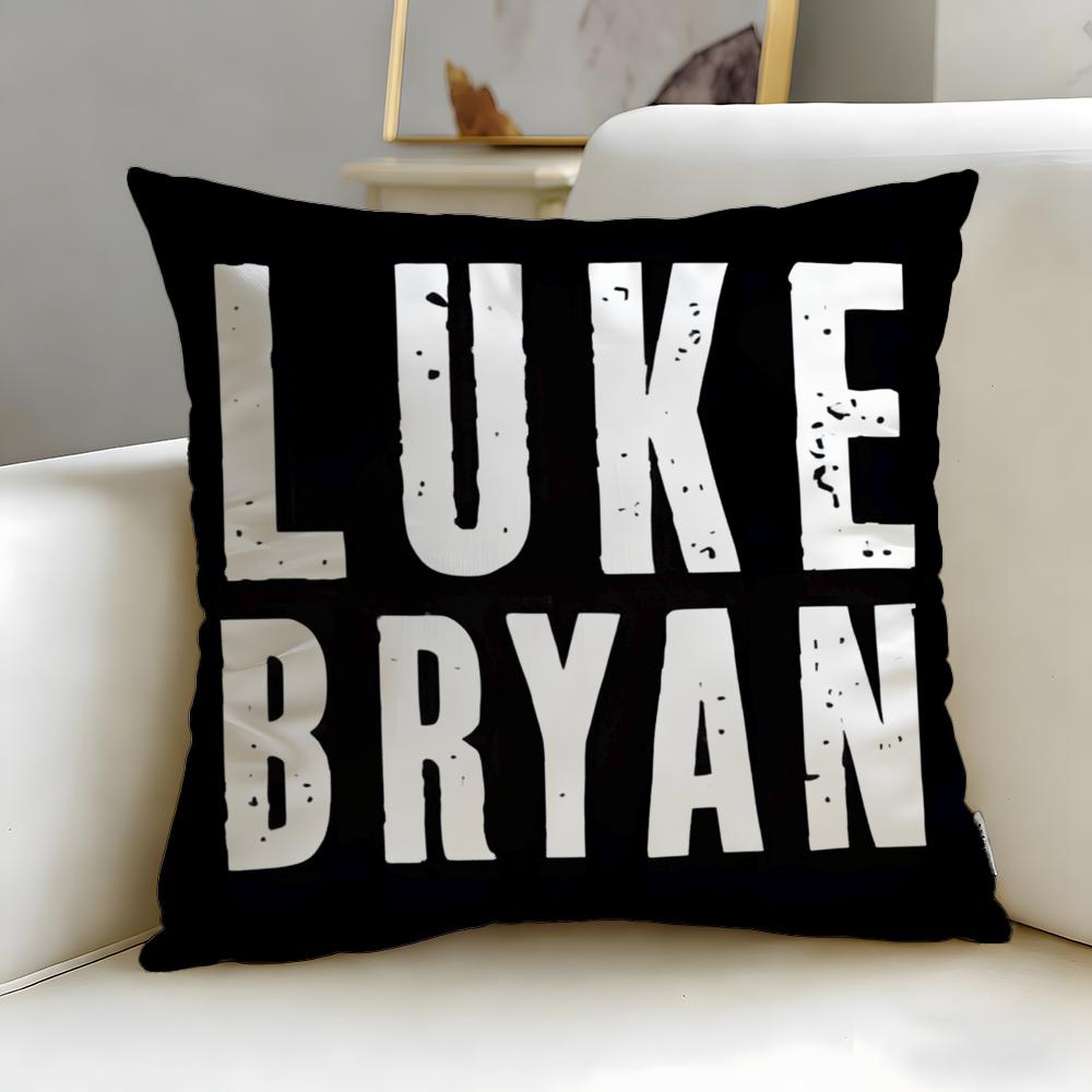 popular singer Luke Bryan Cushion Cover Soft EasyWash Pillow Case Versatile for Couch Bed Travel and Office