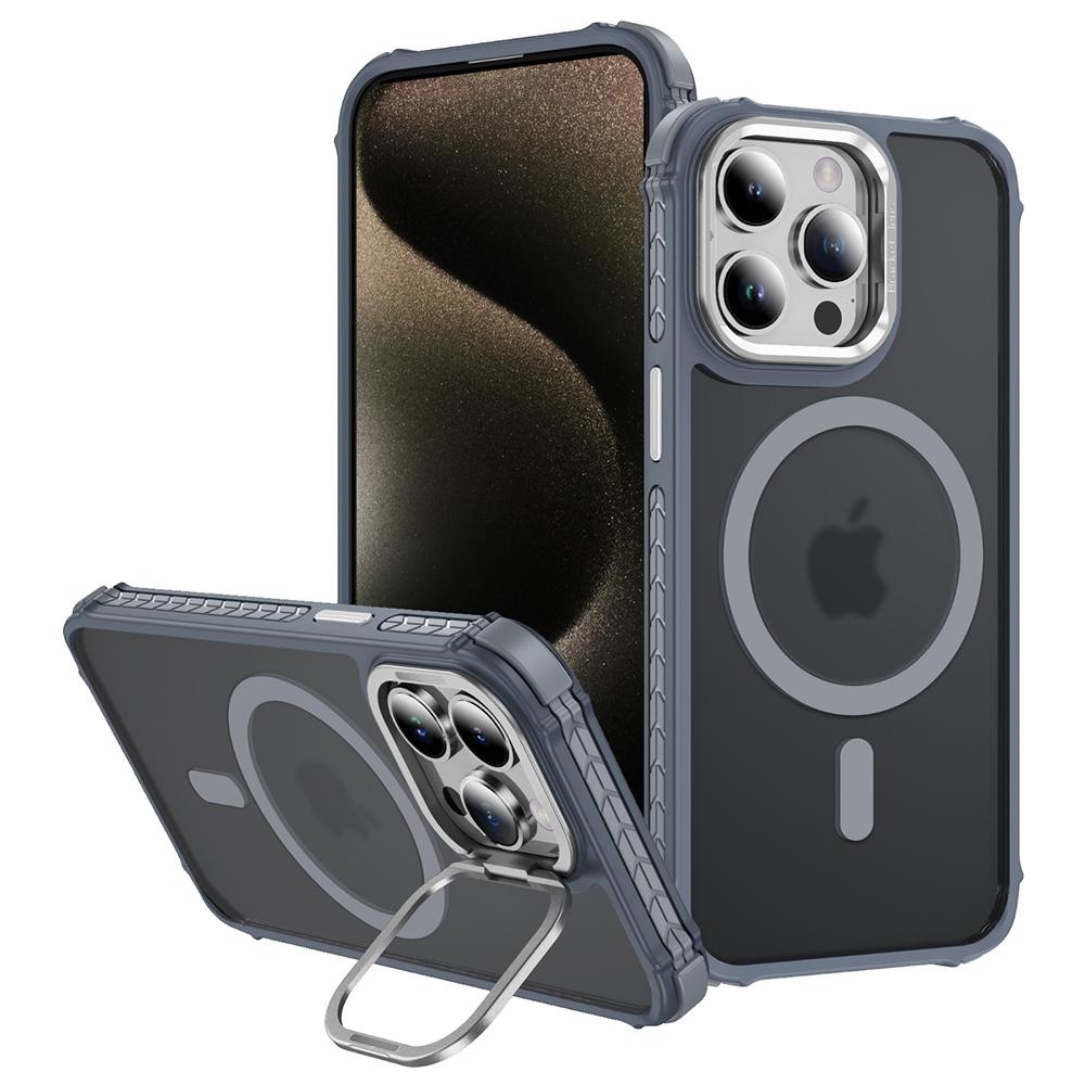 For iPhone 13 Pro Case with Lens Kickstand Matte Phone Back Cover Compatible with MagSafe