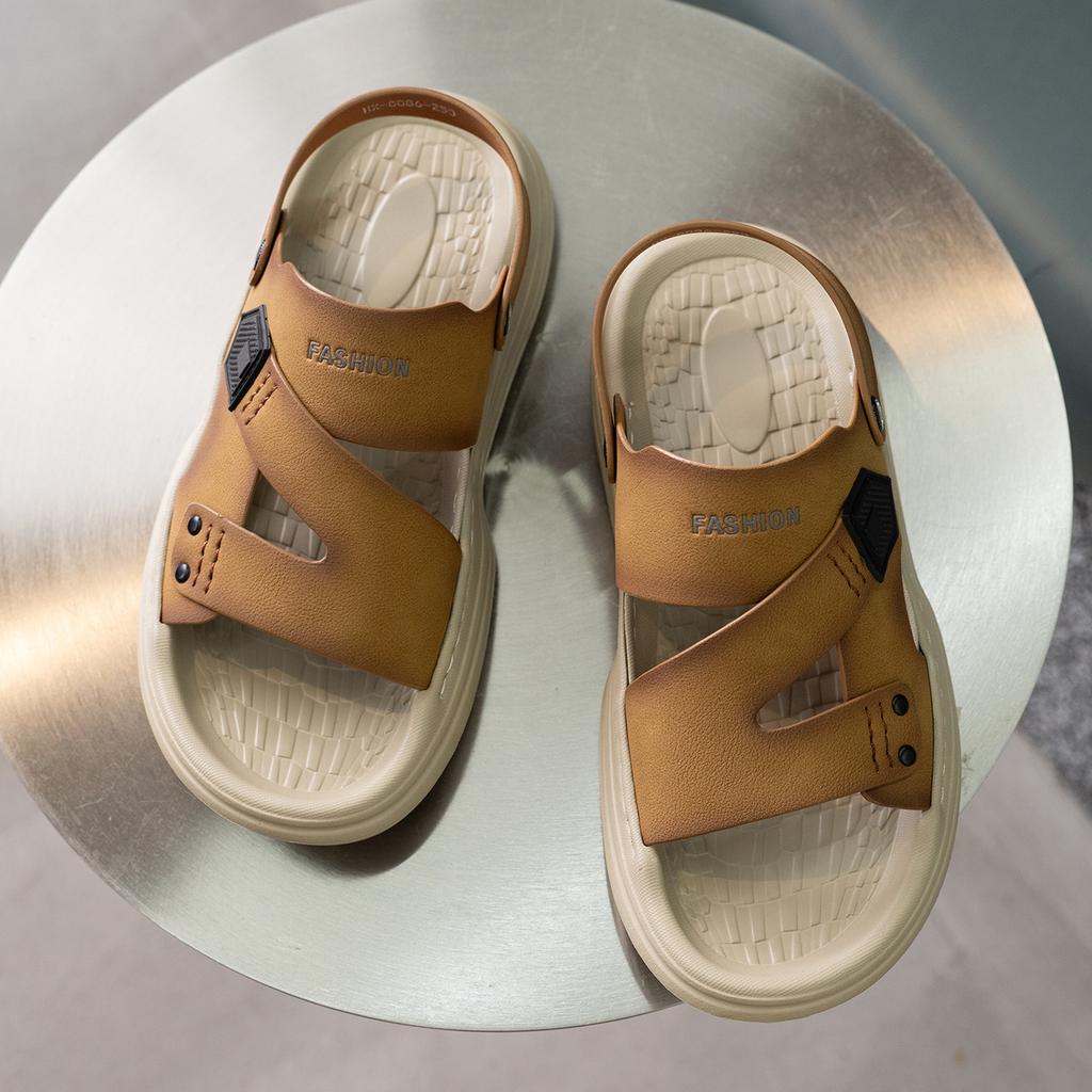 New Summer Sandals for Men, Outdoor Hiking Walking Shoes Non-Slip Driving Dual-Purpose Breathable Beach Sandals less