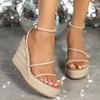 Summer Espadrille Platform Wedges Sandals For Women Fashion Leisure Comfy Women Beach Shoes Sandals