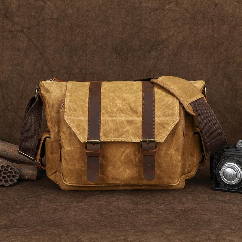 Сумка для цифровой зеркальной камеры DSLR, Наплечная сумка-мессенджер, Портативная холщовая сумка для беззеркальной камеры DSLR для улицы.