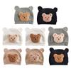 Korean Style Baby Hat Cute Cartoon Plush Bear Ears Beanies Caps Newborns Bonnet Trendy Pullover Hats Infant Shower Gift