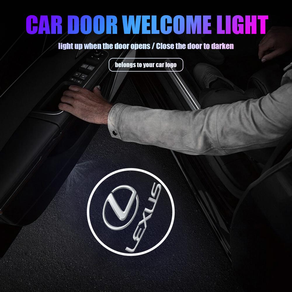 1/2pcs HD Led Welcome Light Car Door Emblem Styling Projector Lamps For Lexus CT200H ES350 GX460 470 IS250 LS460 NX300 RX300 350UY2