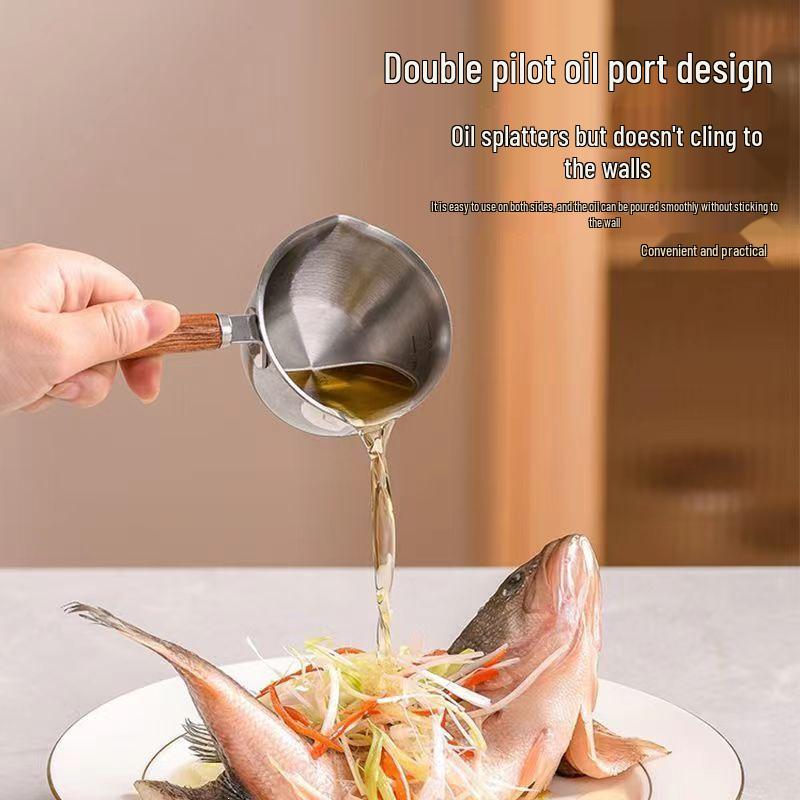 Stainless Steel Splash-Guard Small Pot for Hot Oil – Thickened, Flat Bottom Mini Pot for Baby Food Oil.