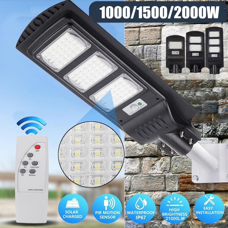 30/60/90 светодиодный солнечный фонарь уличный фонарь 1000/2000/3000 Вт супер яркий радар датчик движения открытый садовый настенный светильник для безопасности
