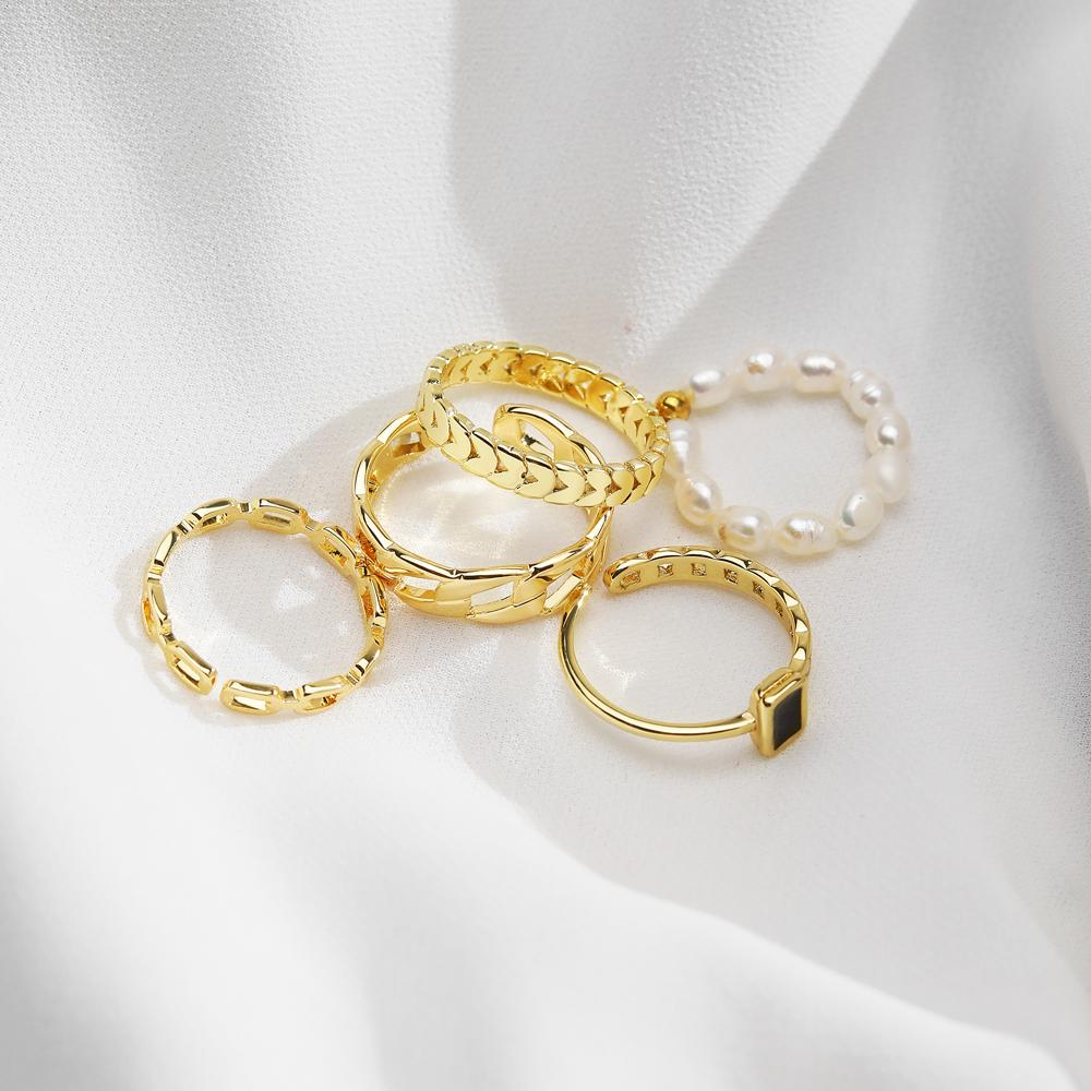 Кольцо женское, кольцо из пяти частей, ювелирные изделия, модное элегантное кольцо, студенческое простое кольцо, изысканные ювелирные изделия