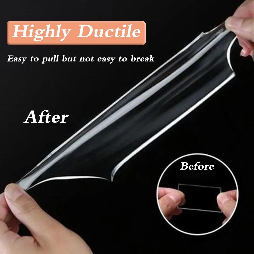 Ширина двусторонней ленты, прозрачная водостойкая многоразовая нано-лента, сильный липкий клей, автомобильный орнамент, кухня, ванная комната