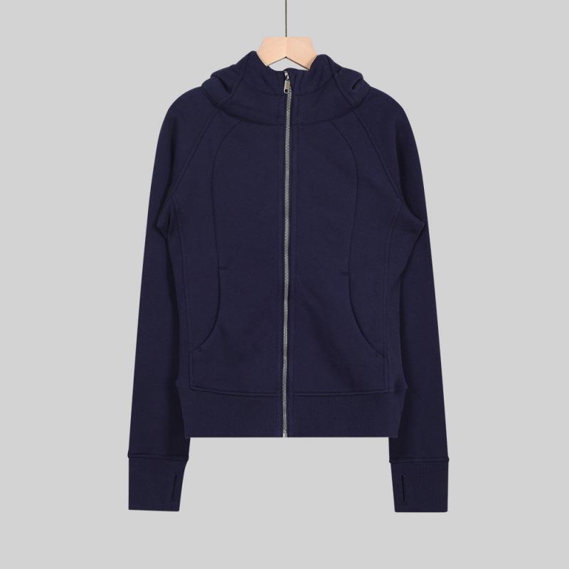 Оригинальная вышитая облегающая куртка Lulu из неопрена - Теплый топ для йоги, повседневной носки и спорта с флисовой подкладкой