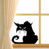 Cute Removable 3D Cats Sticker  Black Cats Wall Stickers Window Sticker Halloween Decorations