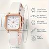 Casual Leather Strap Quartz Wristwatches Simplicity Square Quartz Watch Women's Watch  Women Gift