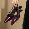 Женские сандалии с острым носком, сексуальные дизайнерские сандалии для женщин, новые летние туфли-слингбэки на высоком каблуке для женщин, zapatos de mujer