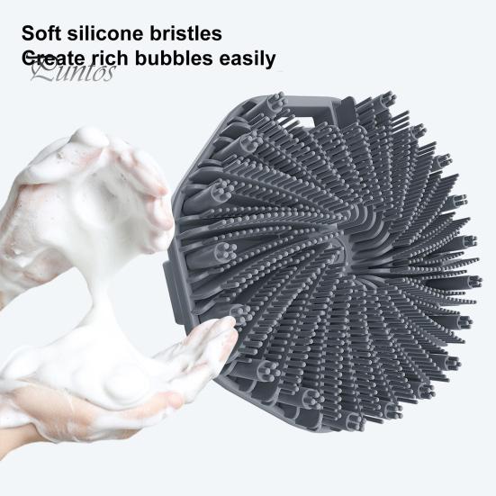 2шт силиконовая щетка для ванны с мягкой щетиной, массажная очищающая щетка для тела, противоскользящая ручка, щетка для тела