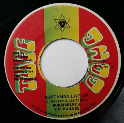 7-дюймовая пластинка BOB MARLEY & THE WAILERS - Rastaman Live Up НИКАКОЙ Tuff Gong Ямайка Регги, Ска и Даб Б/У
