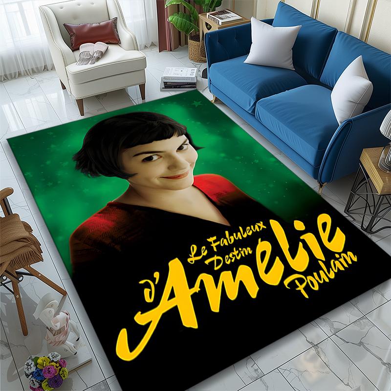 1pc Digital Printed Chair Rug for Home Office Use, Amelie Girl Portrait Carpet Appropriate for All Seasons, Soft Area Carpet