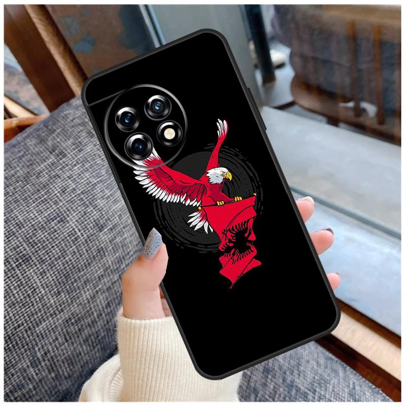 Албания Албанцы Флаг Чехол Для OnePlus 13 15 13R 13T 12 12R 11 9 10 Pro 10T 8T Nord 5 CE 2 3 4 Lite N20 N30 Чехол