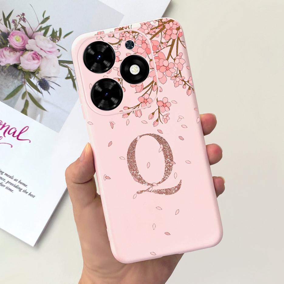 Чехол для Infinix Hot 40 Чехол для Infinix Hot 40i Милые Буквы Короны Задняя Крышка Чехол для Телефона Для Infinix Hot 40 Pro Hot40 Hot40i Мягкие Fundas