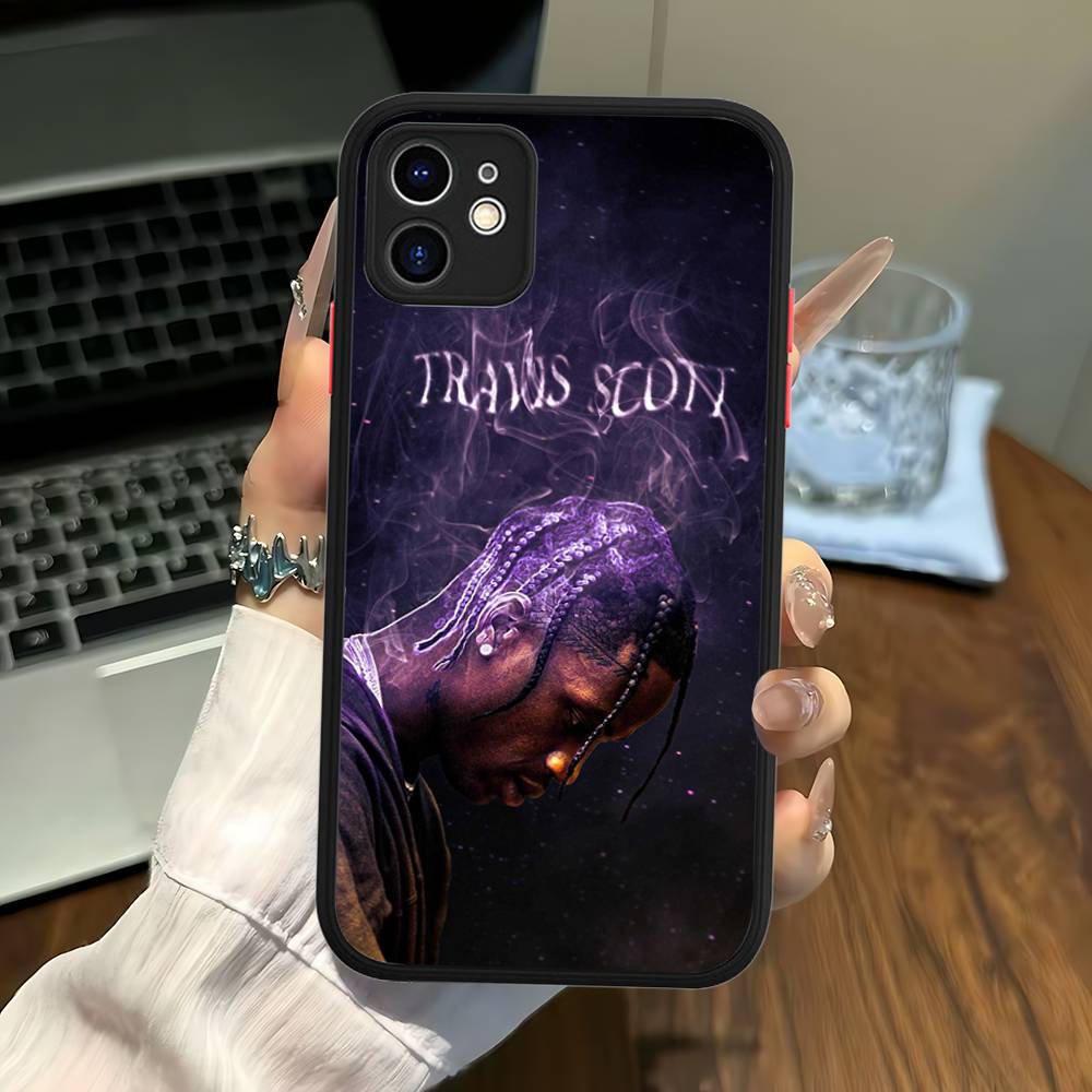 Чехол для телефона T-Travis S-ScottS Певец Для IPhone 13 12 X XS MAX Pro Max 16 15 11 14 Pro Max Ударопрочный Матовый Чехол