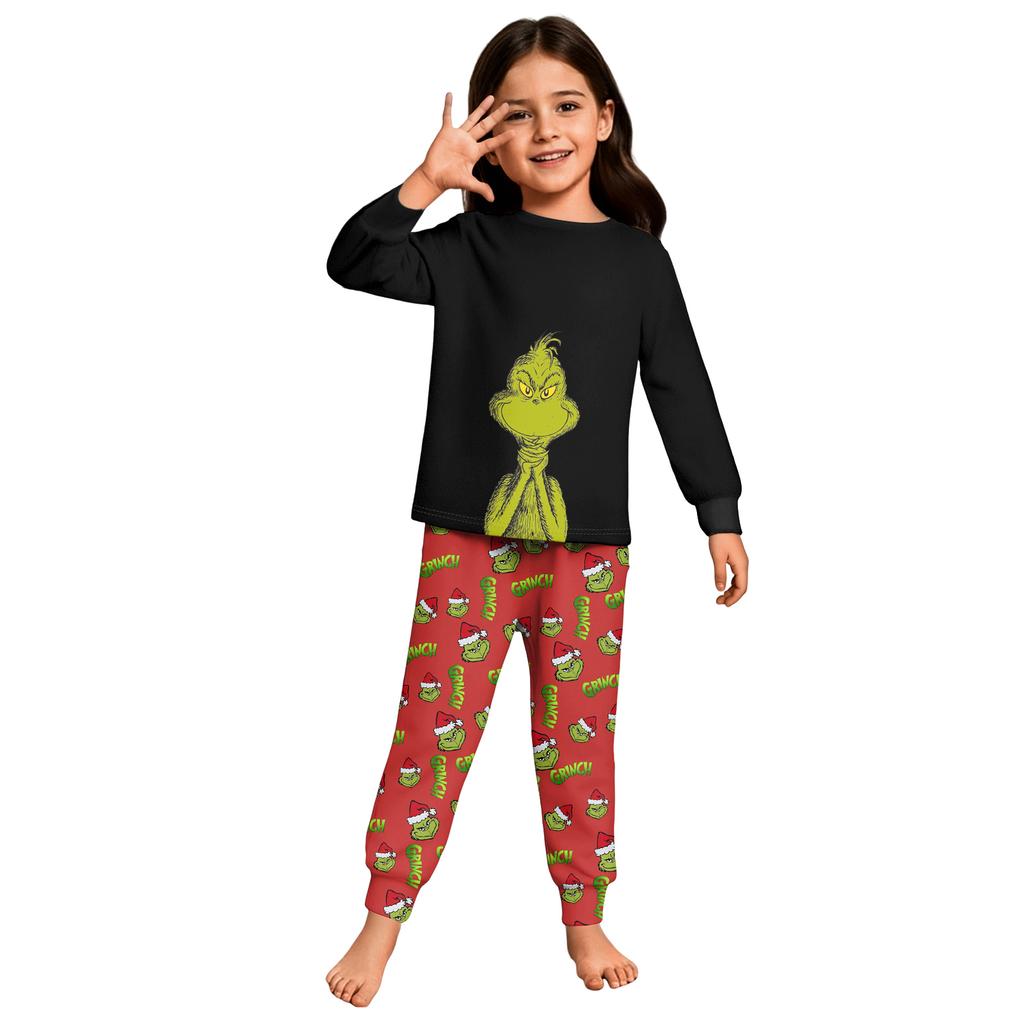 Children's  Boys And Girls Thin Two-piece  Long-sleeved Pants Two-piece