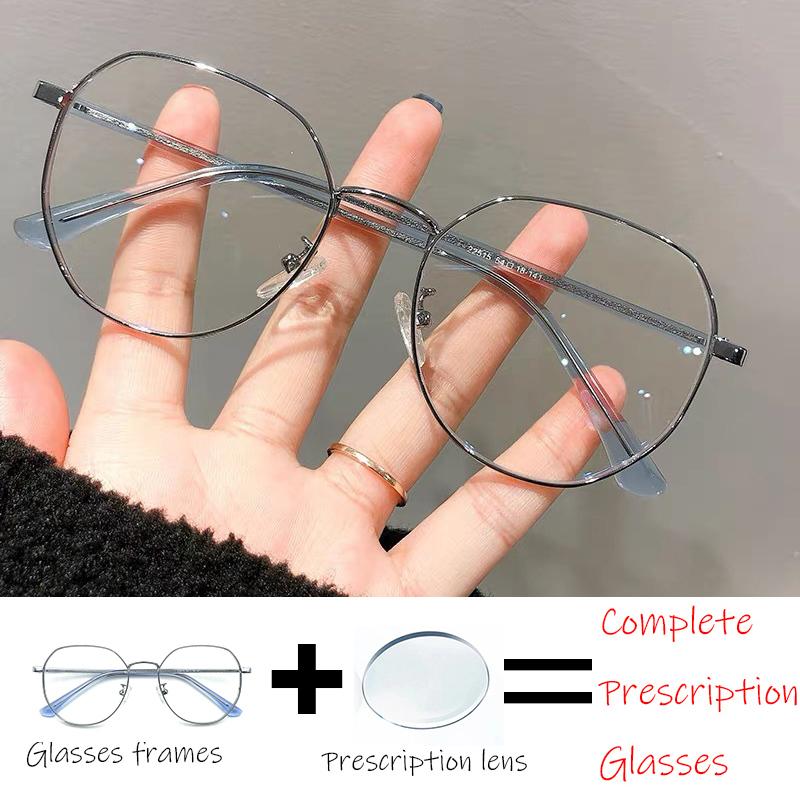 2025 очки по рецепту, те же нерегулярные полигональные очки для близорукости, оправа для мужчин и женщин, модная большая оправа, Danyang 22515