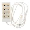 Bloc multiprise 4 prises 6A 2P - Blanc - Zenitech
