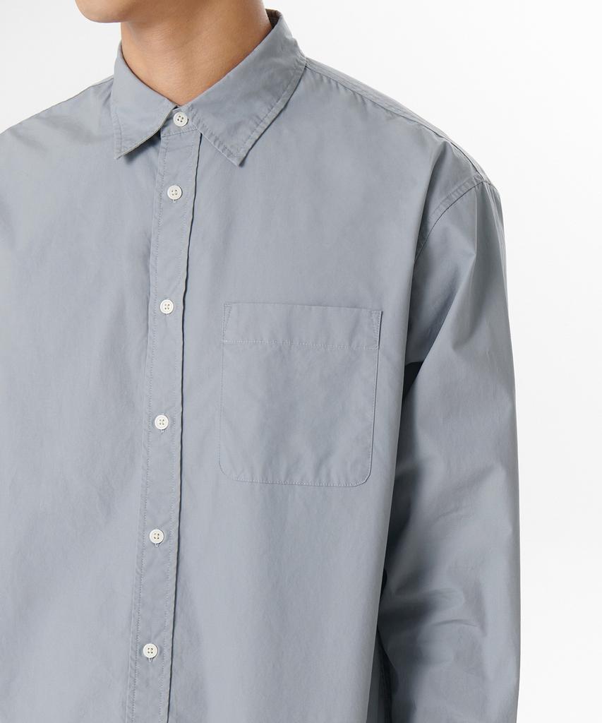 MUSINSA STANDARD Relaxed Washed Poplin Shirt [Cloudy Blue]