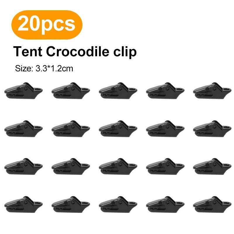 10/50/100pcs Sturdy Tent Clips Outdoor Tarpaulin Clips Anti-wind Fixed Camping Tent Hook Crocodile Clamp Clip for Outdoor Campin