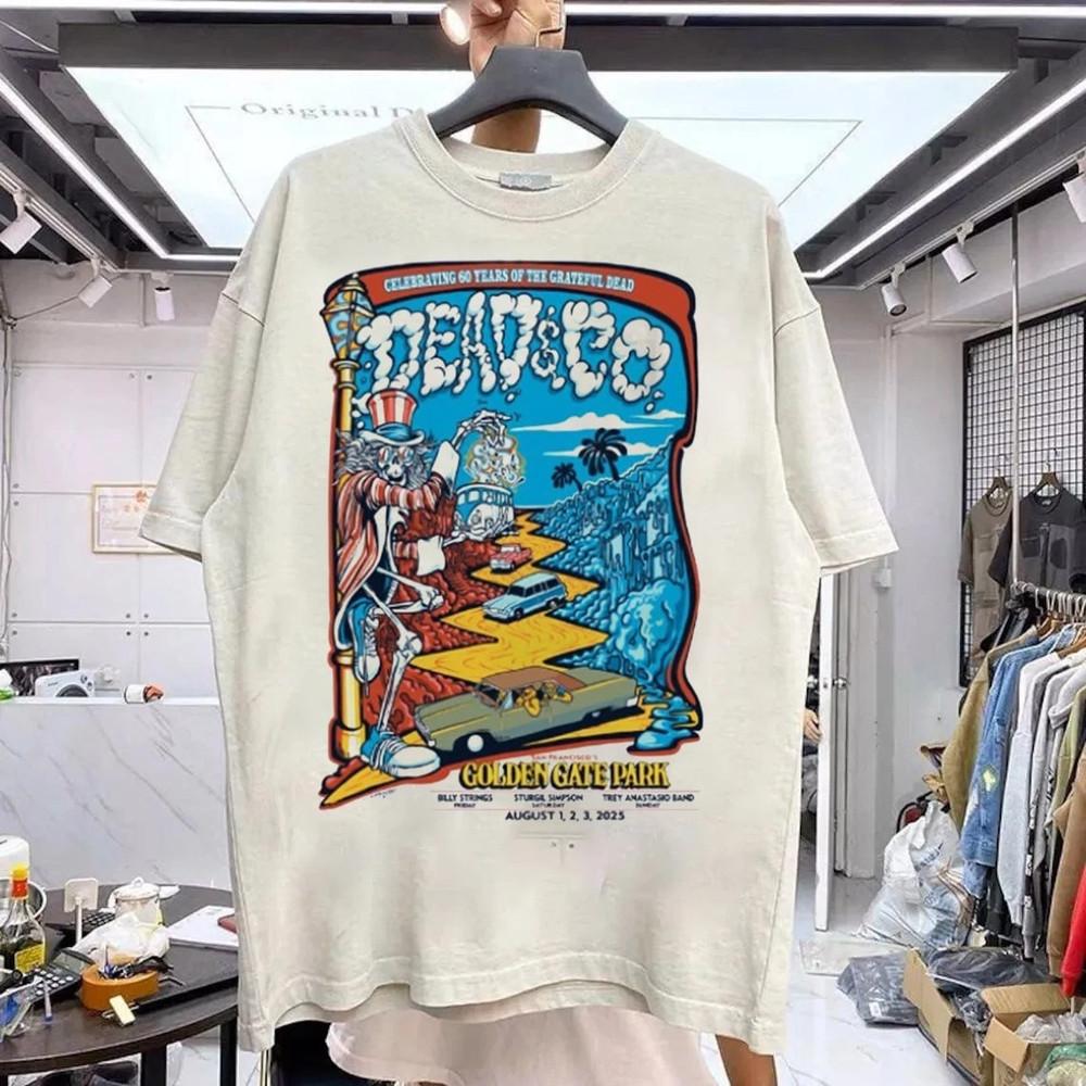 Dead And Company 1-3 августа 2025 Парк Золотые Ворота футболка-репринт S-5xl Унисекс Футболка