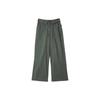 D Woven Button Design Loose Fit Non-Stretch Cargo Wide Leg Casual Pants Women Pants Mineral-Gray 627753-80