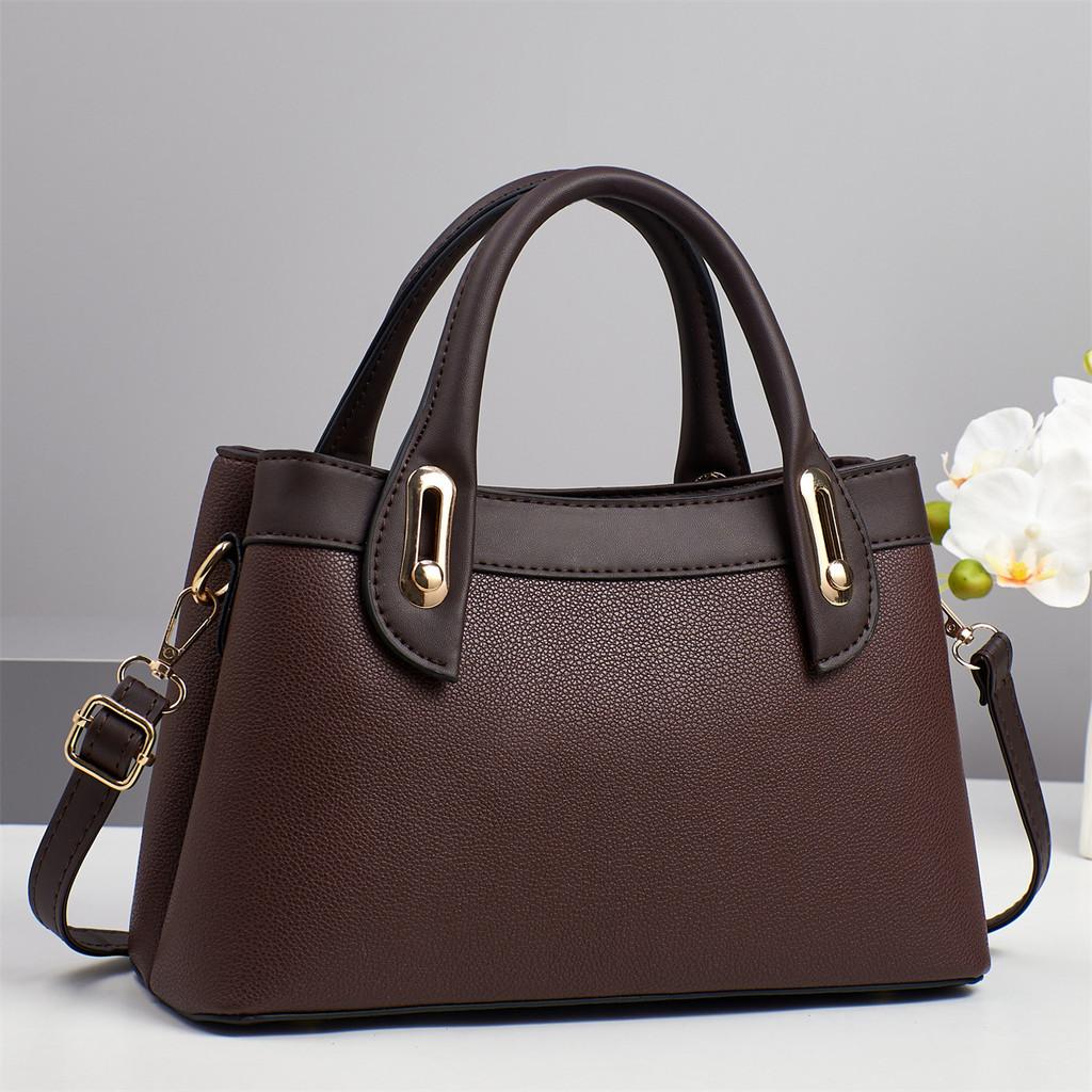 Womens Large Capacity Pu Designer Shoulder Bag With Zipper Closure For Everyday