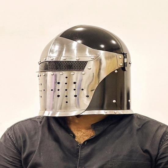 Шлем барбют Барбют с забралом Шлем средневековый стальной шлем с внутренней подкладкой Лучший подарок для него