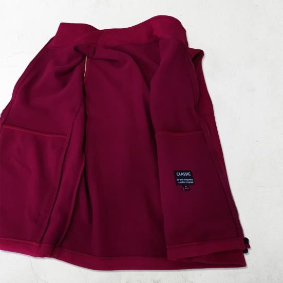 Polar Fleece Vest Coat Stand Collar Sleeveless Waistcoat with Velvet Inner Layer Zipper