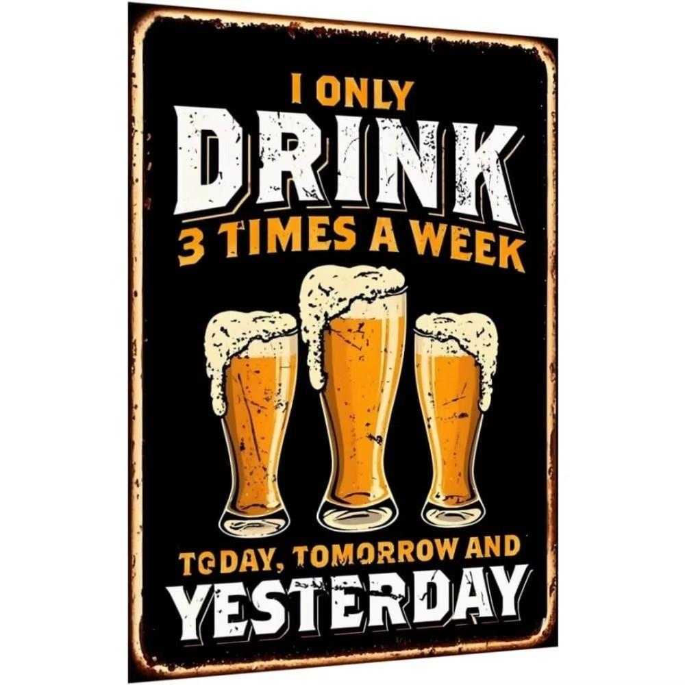 Винтажная металлическая табличка с алкогольным юмором Декор для бара 20x30см