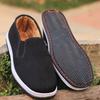 Старые пекинские тканевые туфли хлопковые туфли мужские зимние бархатные утолщенные защита от холода страхование труда одна педаль черные тканевые туфли нескользящие