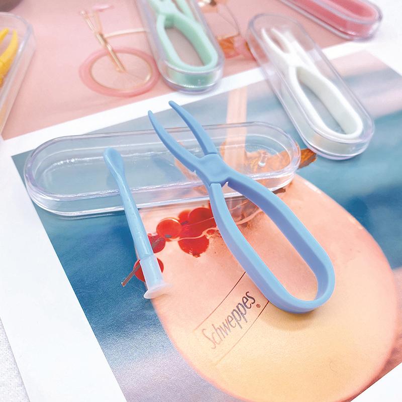 Мини-портативный зажим для контактных линз, пинцет, комбинированный ящик для хранения, пластиковые зажимы для снятия очков, аксессуары