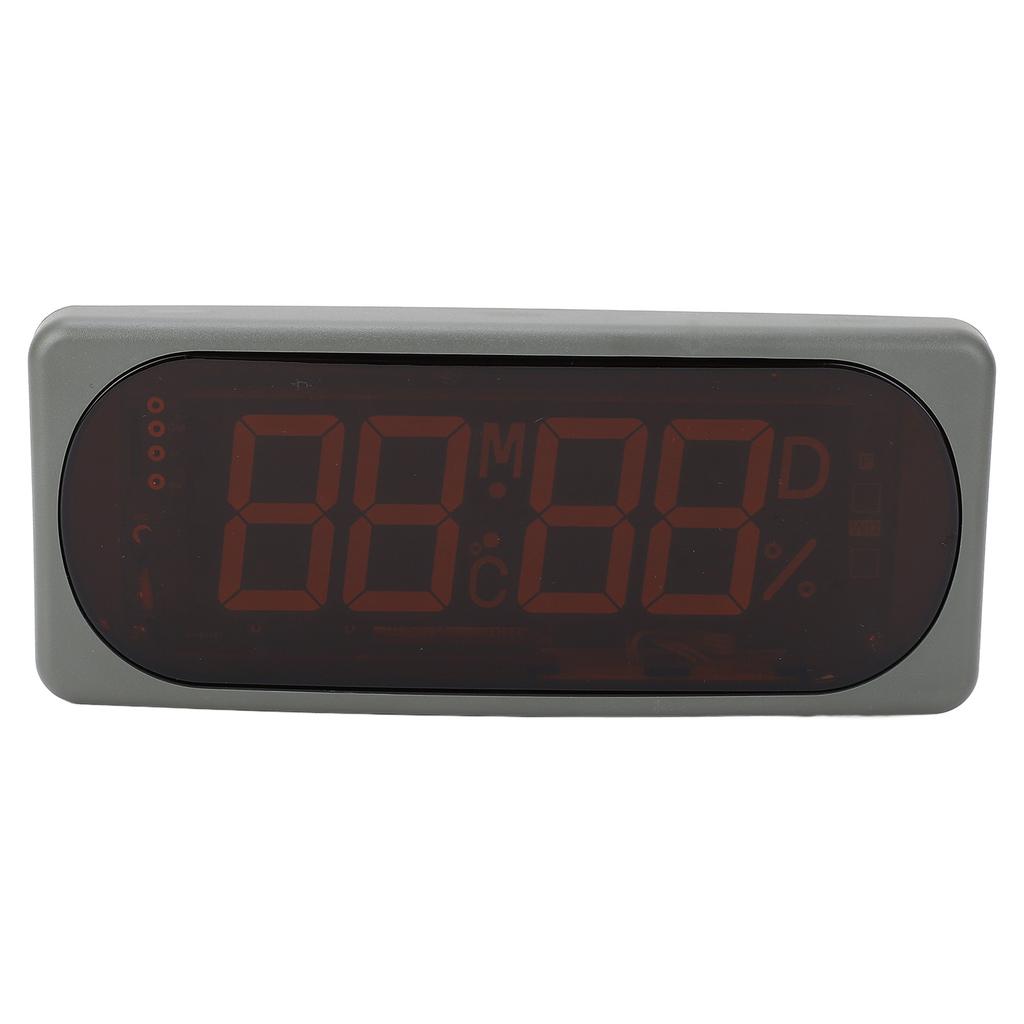 Electronic Clock Car Digital Temperature Humidity Year Month Day Time Display Hygrothermograph DC24V