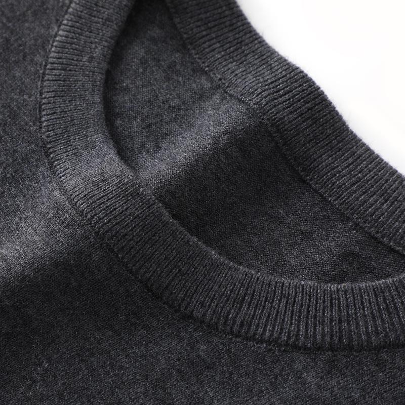 Worm-spinned Round Neck Wool Sweater for Men's Autumn and Winter New Loose Casual Base Shirt Top Versatile Warm Sweater