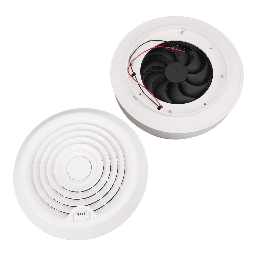 12V RV Roof Exhaust Fan 5000rpm Round Ventilation Ceiling Vent Fan with Screen for Camper Trailer Motorhome Yacht