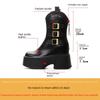 Women's Boots 2024 Autumn Winter New Mid-tube Western Cowboy Boots Niche Thick Soled Belt Buckle Women's Ankle Boots