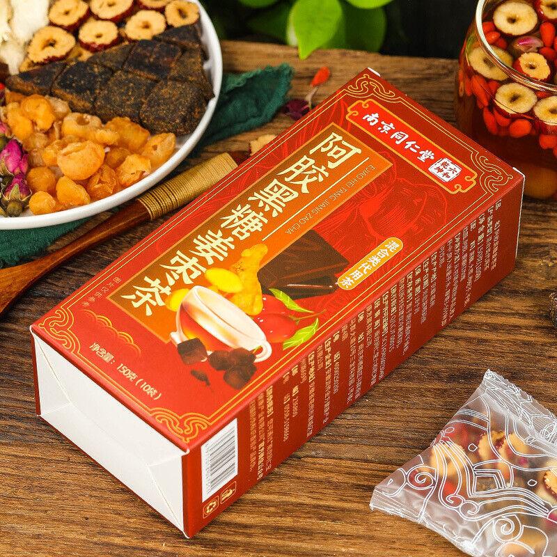 Nanjing TongRenTang Ajiao Black Sugar Ginger Jujube Tea Combination Health Tea