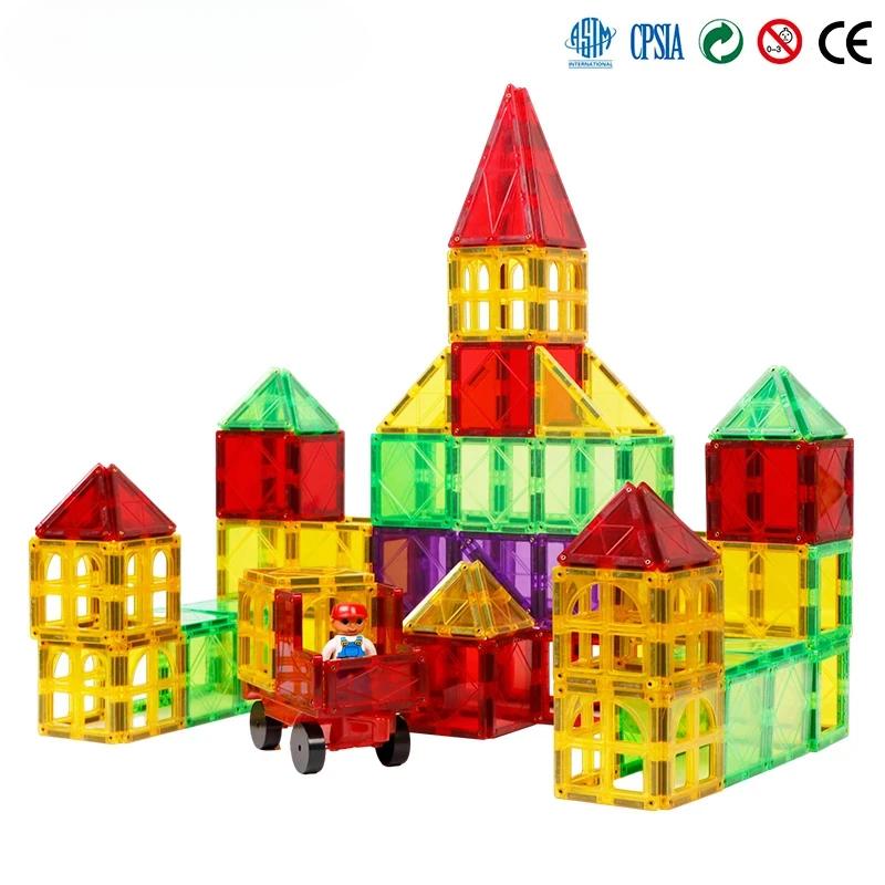 Магнитные строительные блоки, наборы для строительства, сильные магнитные плитки, детские развивающие игрушки для детей, рождественский подарок