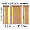 SAF flower with couple peacock Paintings for Wall Decoration - Set Of 3, 3d Painting for Living Room