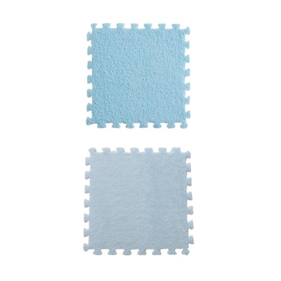 2Pcs Floor Mat No Hair Loss Decorative Anti-fading Great Puzzle Design Bay Window Floor Protective Carpet Daily Use