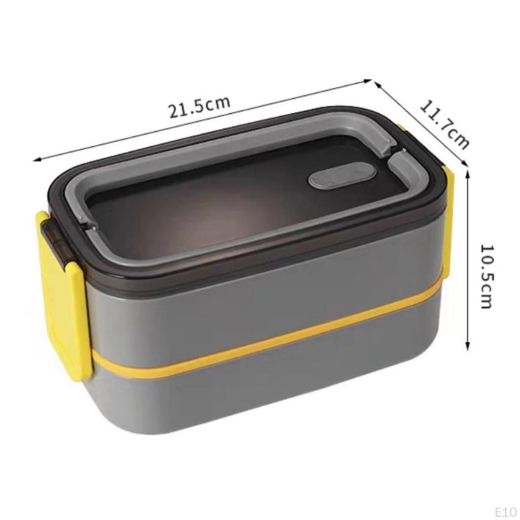 Двухслойный ланч-бокс Bento, герметичный, универсальный с перегородкой для пищевых продуктов для взрослых в кемпинге